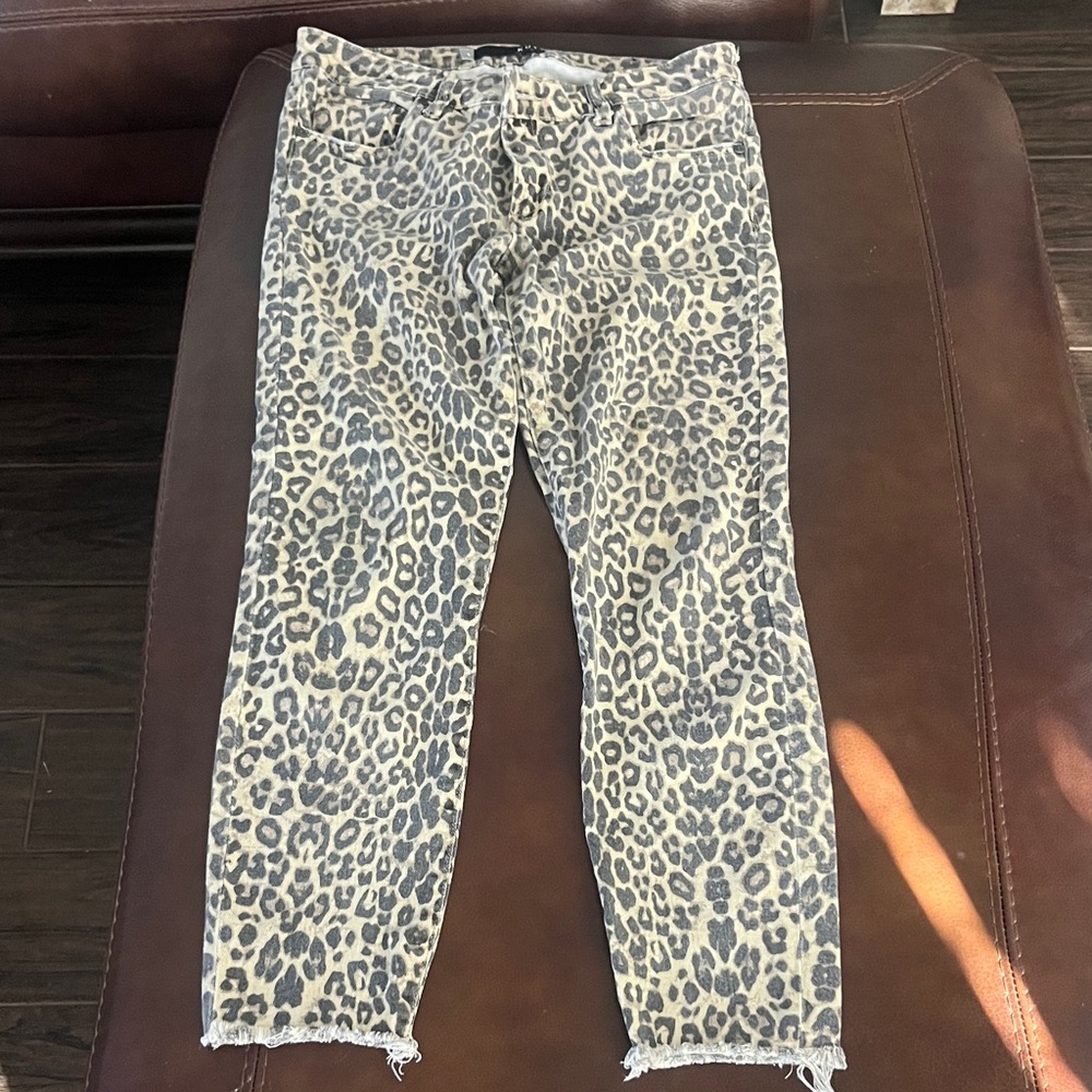 Kut from the Kloth Leopard Print Ankle Jeans